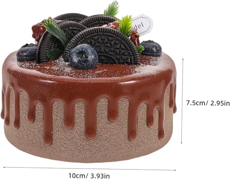 Realistic Artificial Birthday Cake Display Model Faux Dessert Decoration Prop For Events - Image 2